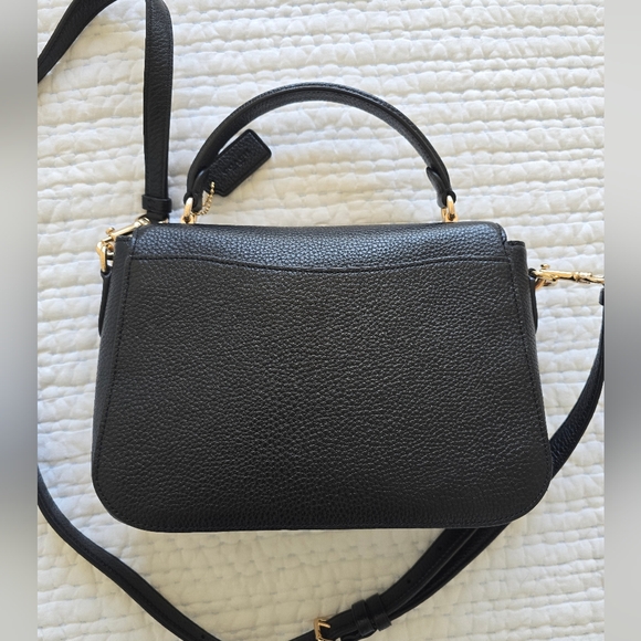 Coach C1557 Marlie Top Handle Leather Satchel/Shoulder Bag in Black - Picture 4 of 11